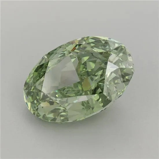 2.81ct Oval Lab Grown Diamond (Colour Fancy Vivid Green, Clarity VVS1, IGI Certified)