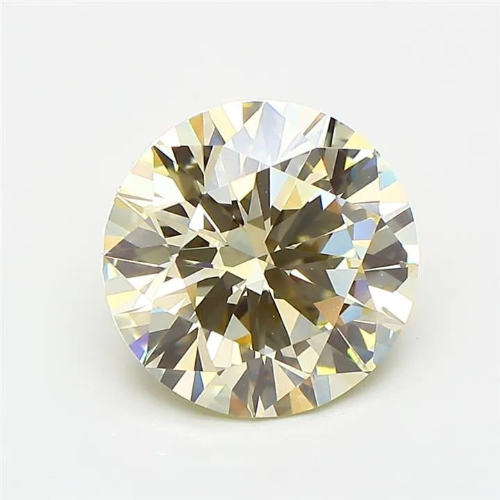 2.81ct Round Lab Grown Diamond (Colour Fancy Light Yellow, Clarity VVS2, Cut ID, IGI Certified)