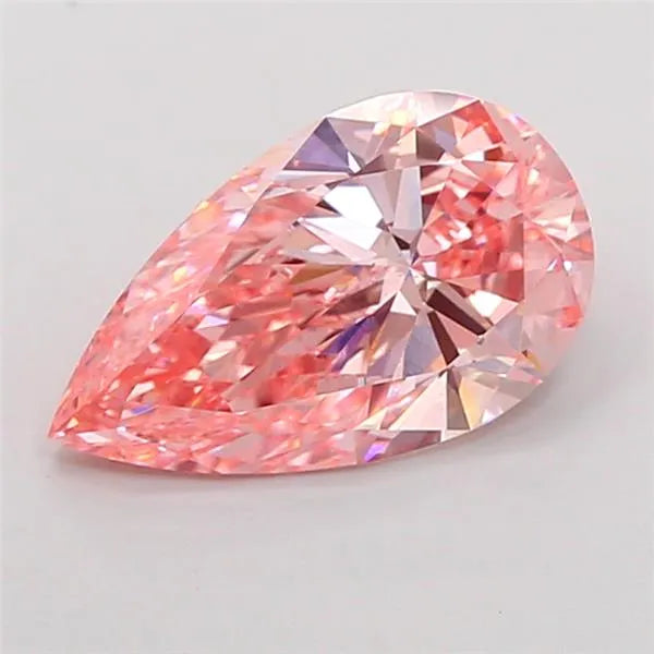 2.82ct Pear Lab Grown Diamond (Colour Fancy Vivid Pink, Clarity VS2, IGI Certified)