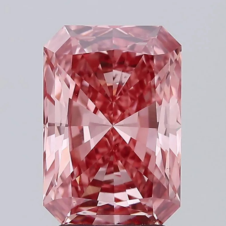 2.82ct Radiant Lab Grown Diamond (Colour Fancy Vivid Pink, Clarity VS1, IGI Certified)