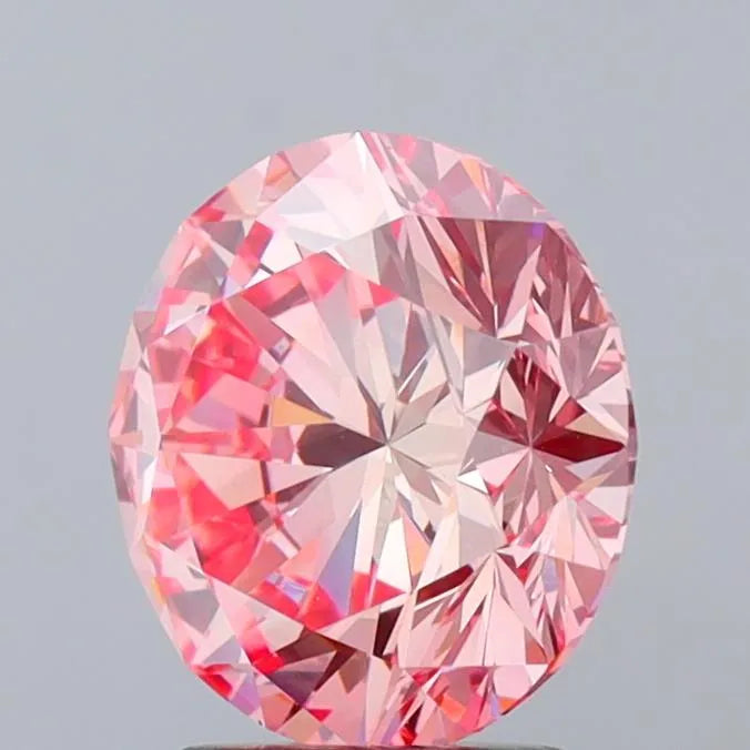 2.83ct Round Lab Grown Diamond (Colour Fancy Intense Pink, Clarity VS1, Cut ID, IGI Certified)