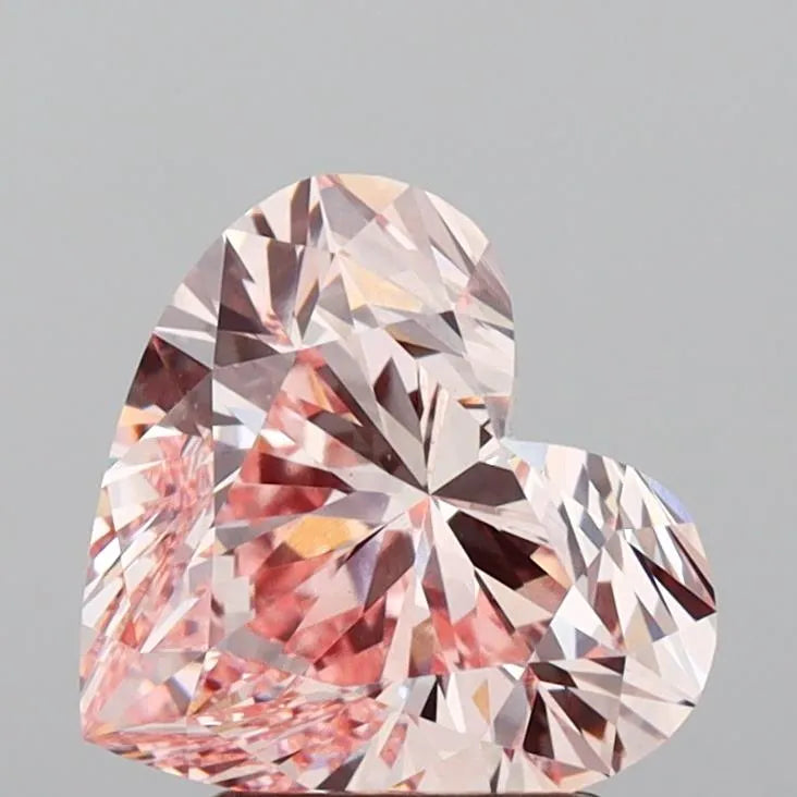2.84ct Heart Lab Grown Diamond (Colour Fancy Intense Pink, Clarity VS1, IGI Certified)