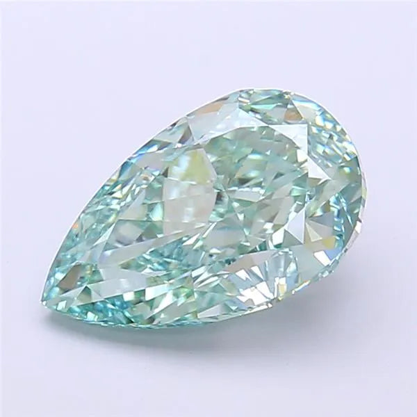2.85ct Pear Lab Grown Diamond (Colour Fancy Vivid Green, Clarity VS1, IGI Certified)