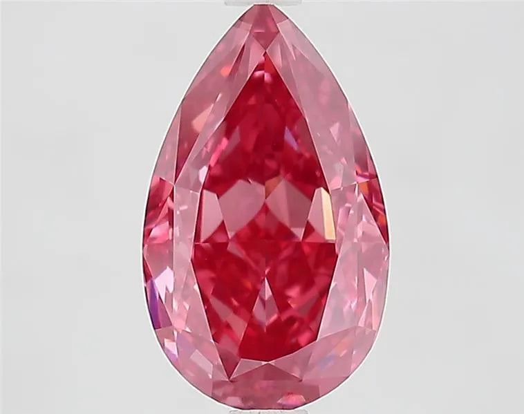 2.85ct Pear Lab Grown Diamond (Colour Fancy Vivid Pink, Clarity VVS2, IGI Certified)