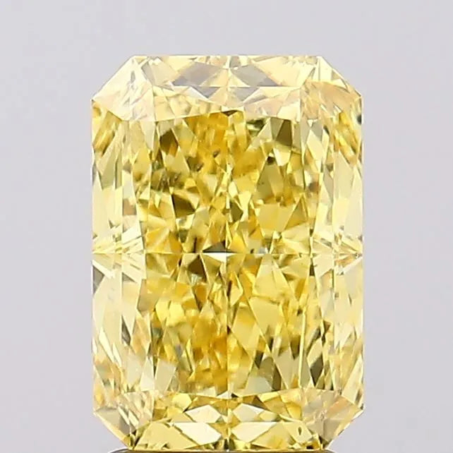 2.85ct Radiant Lab Grown Diamond (Colour Fancy Vivid Yellow, Clarity SI1, IGI Certified)
