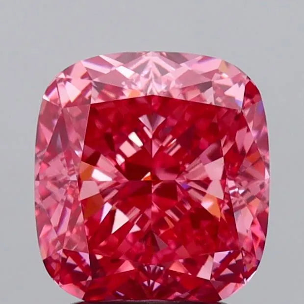 2.86ct Cushion modified Lab Grown Diamond (Colour Fancy Vivid Pink, Clarity VVS2, IGI Certified)