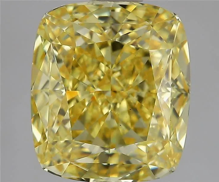 2.88ct Cushion modified Lab Grown Diamond (Colour Fancy Vivid Yellow, Clarity VS1, IGI Certified)