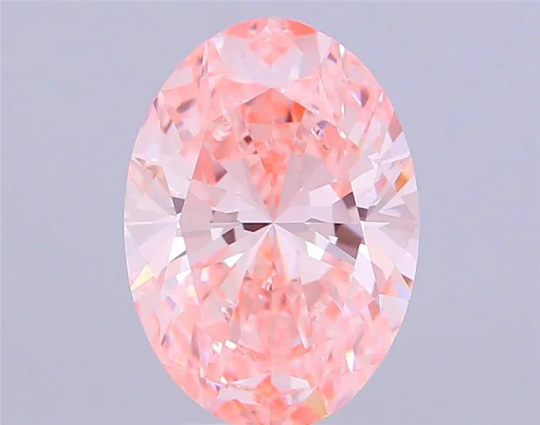 2.89ct Oval Lab Grown Diamond (Colour Fancy Vivid Pink, Clarity VS1, IGI Certified)