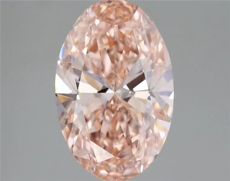 2.90ct Oval Lab Grown Diamond (Colour Fancy Vivid Pink, Clarity VS2, IGI Certified)