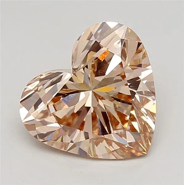 2.99ct Heart Lab Grown Diamond (Colour Fancy Brown, Clarity VS1, IGI Certified)
