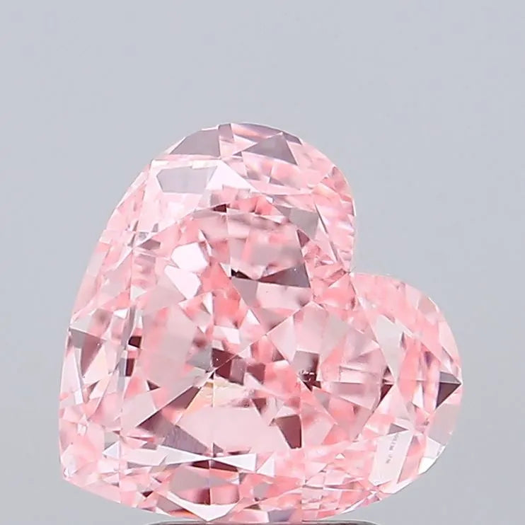 2.99ct Heart Lab Grown Diamond (Colour Fancy Vivid Pink, Clarity VVS2, IGI Certified)