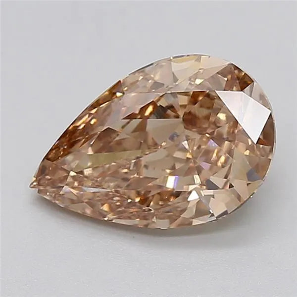 2.99ct Pear Lab Grown Diamond (Colour Fancy Light Brown, Clarity VVS1, IGI Certified)