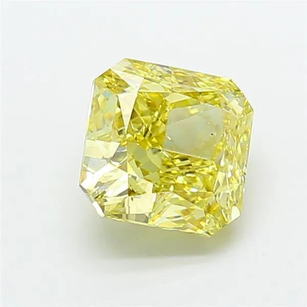 2.99ct Square radiant Lab Grown Diamond (Colour Fancy Vivid Yellow, Clarity VS1, IGI Certified)