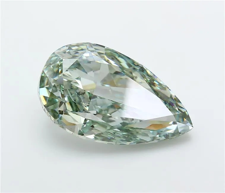 20.00ct Pear Lab Grown Diamond (Colour Fancy Vivid Green, Clarity VS2, IGI Certified)