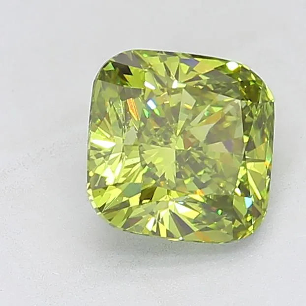 3.00ct Cushion modified Lab Grown Diamond (Colour Fancy Vivid Green, Clarity VS2, IGI Certified)