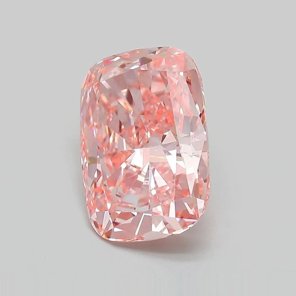 3.50ct Cushion modified Lab Grown Diamond (Colour Fancy Vivid Pink, Clarity VVS2, IGI Certified)