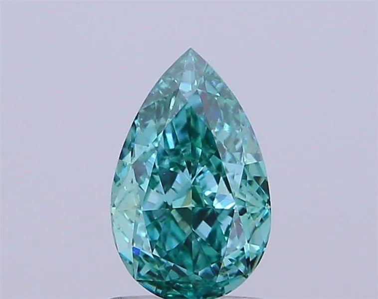 1.09ct Pear Lab Grown Diamond (Colour Fancy Vivid Green, Clarity VS1, IGI Certified)