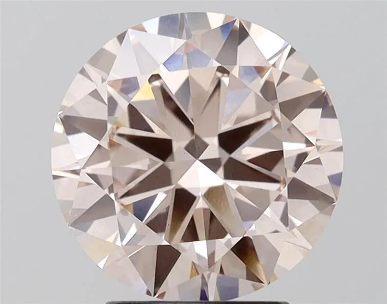 3.01ct Round Lab Grown Diamond (Colour Fancy Brownish Pink, Clarity VS1, Cut VG, IGI Certified)