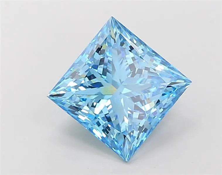 3.50ct Princess Lab Grown Diamond (Colour Fancy Vivid Blue, Clarity VS1, IGI Certified)