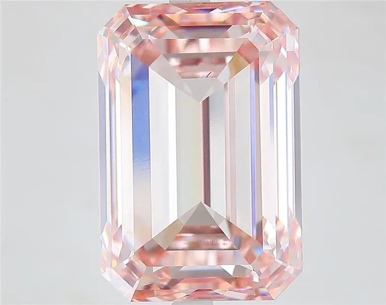 12.02ct Emerald Lab Grown Diamond (Colour Fancy Light Pink, Clarity VVS2, Cut GD, IGI Certified)