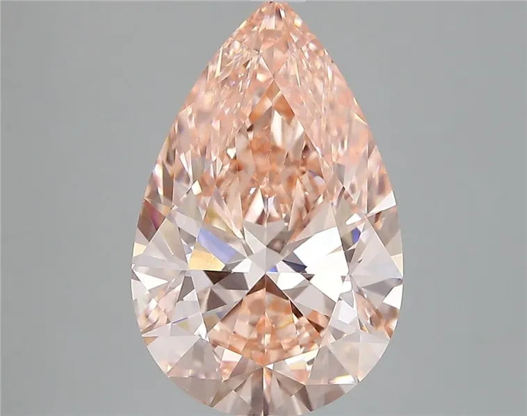 4.44ct Pear Lab Grown Diamond (Colour Fancy Intense Pink, Clarity VS1, IGI Certified)