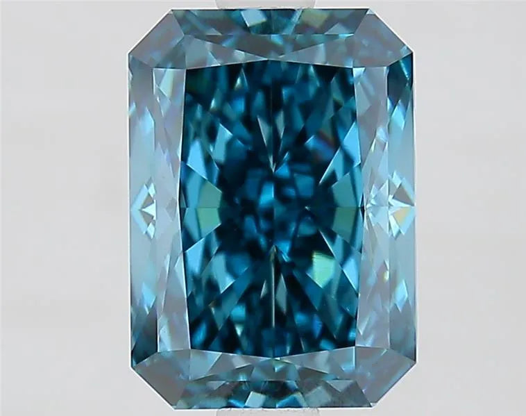 2.14ct Radiant Lab Grown Diamond (Colour Fancy Vivid Blue, Clarity VVS2, IGI Certified)
