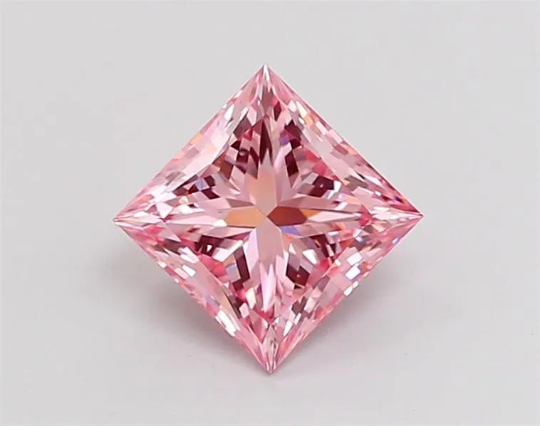 1.30ct Princess Lab Grown Diamond (Colour Fancy Intense Pink, Clarity VVS2, IGI Certified)