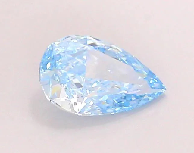 0.76ct Pear Lab Grown Diamond (Colour Fancy Vivid Blue, Clarity VS1, IGI Certified)