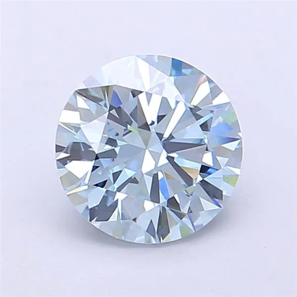 1.51ct Round Lab Grown Diamond (Colour Fancy Intense Blue, Clarity VVS1, Cut EX, IGI Certified)