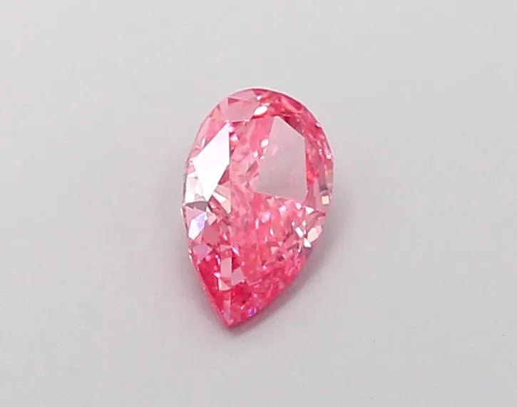 0.54ct Pear Lab Grown Diamond (Colour Fancy Vivid Pink, Clarity VS1, IGI Certified)