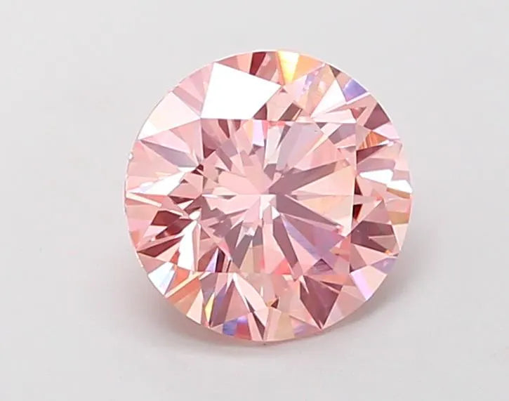 1.53ct Round Lab Grown Diamond (Colour Fancy Intense Pink, Clarity VS1, Cut ID, IGI Certified)