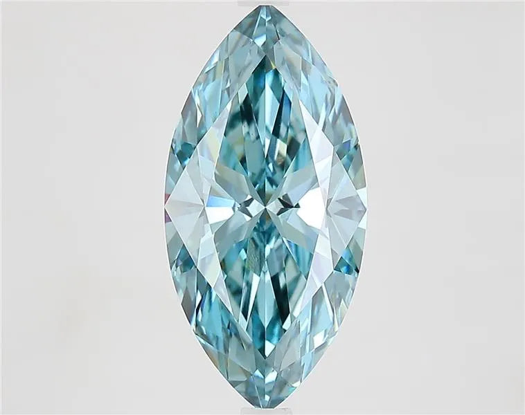 4.02ct Marquise Lab Grown Diamond (Colour Fancy Vivid Blue, Clarity VS1, IGI Certified)
