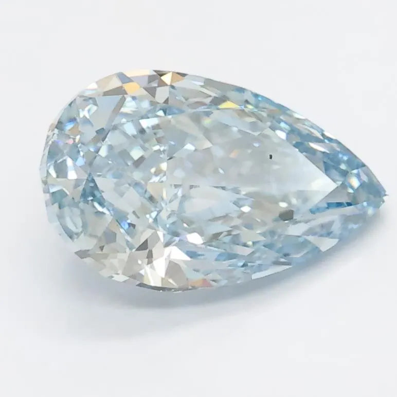 1.62ct Pear Lab Grown Diamond (Colour Fancy Vivid Blue, Clarity VS1, IGI Certified)