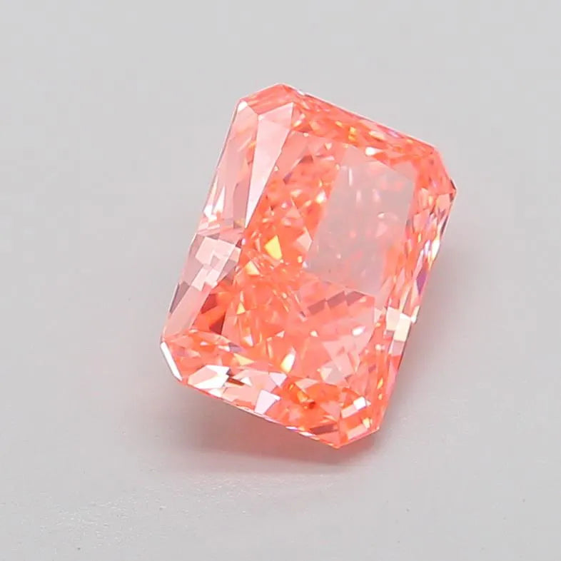 2.75ct Radiant Lab Grown Diamond (Colour Fancy Vivid Orangey Pink, Clarity VVS2, IGI Certified)