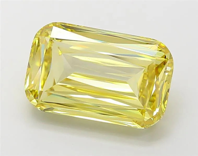 5.53ct Cushion modified Lab Grown Diamond (Colour Fancy Intense Yellow, Clarity VS1, IGI Certified)