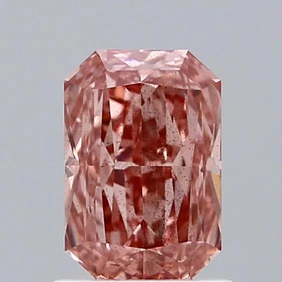 1.25ct Radiant Lab Grown Diamond (Colour Fancy Vivid Brownish Pink, Clarity SI1, IGI Certified)
