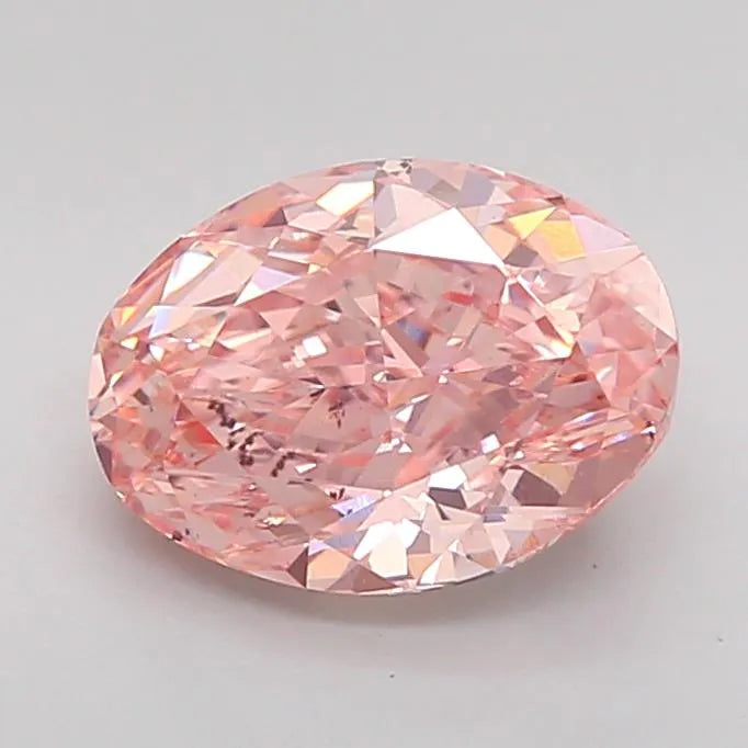 2.00ct Oval Lab Grown Diamond (Colour Fancy Vivid Pink, Clarity VS2, Uncertified)