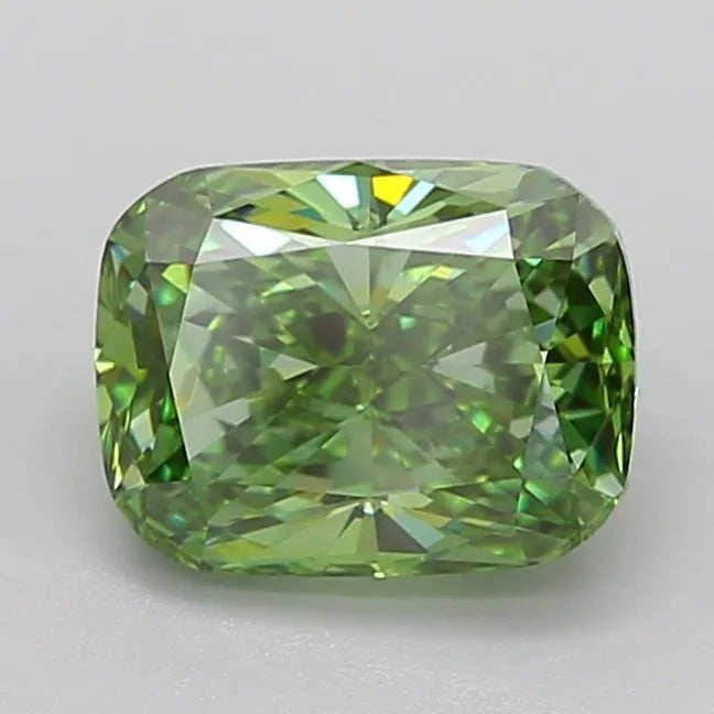 2.75ct Cushion modified Lab Grown Diamond (Colour Fancy Vivid Green, Clarity VS1, IGI Certified)