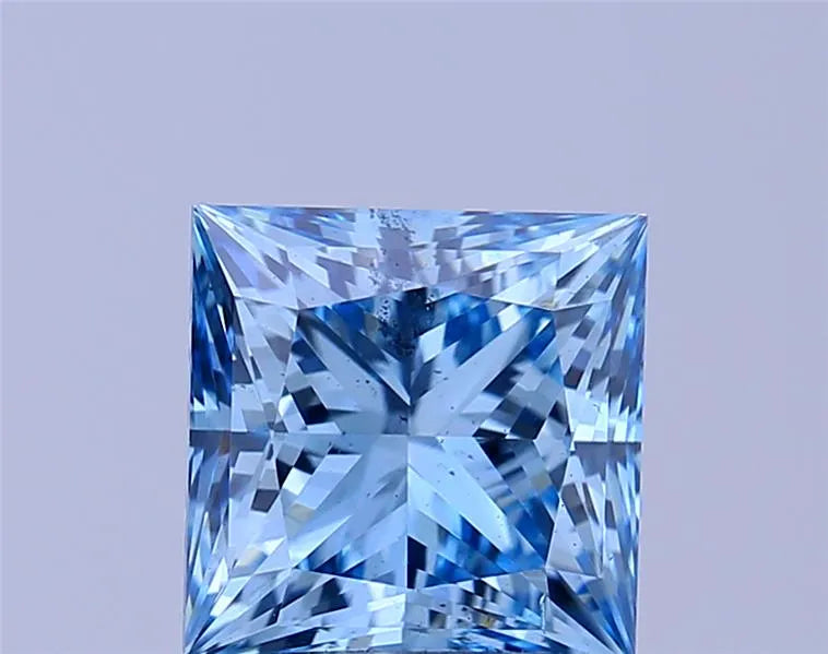 1.22ct Princess Lab Grown Diamond (Colour Fancy Vivid Blue, Clarity VS1, Cut EX, Uncertified)