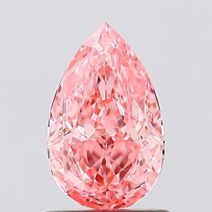 1.05ct Pear Lab Grown Diamond (Colour Fancy Vivid Pink, Clarity VVS1, IGI Certified)