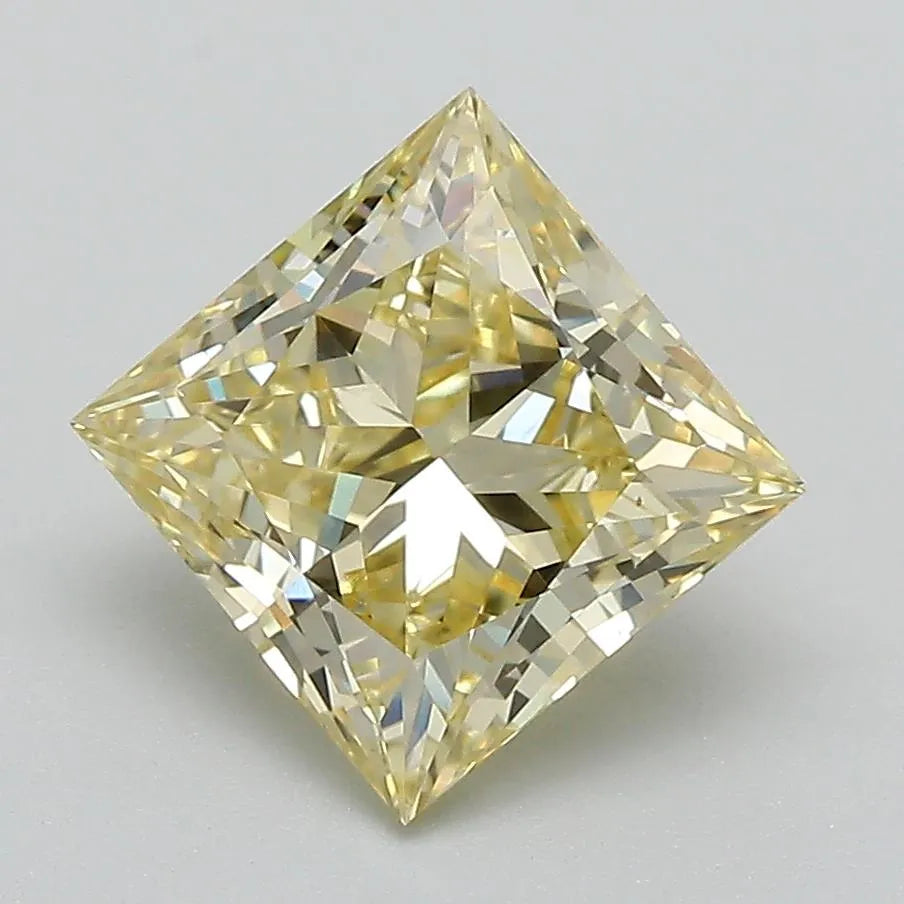 2.51ct Princess Lab Grown Diamond (Colour Fancy Intense Yellow, Clarity VVS2, IGI Certified)