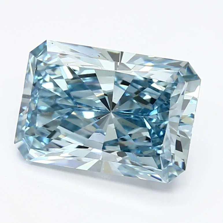 2.54ct Radiant Lab Grown Diamond (Colour Fancy Vivid Blue, Clarity VS1, IGI Certified)