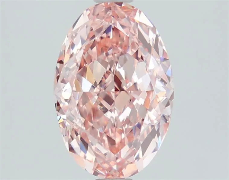 2.08ct Oval Lab Grown Diamond (Colour Fancy Intense Pink, Clarity VS1, IGI Certified)