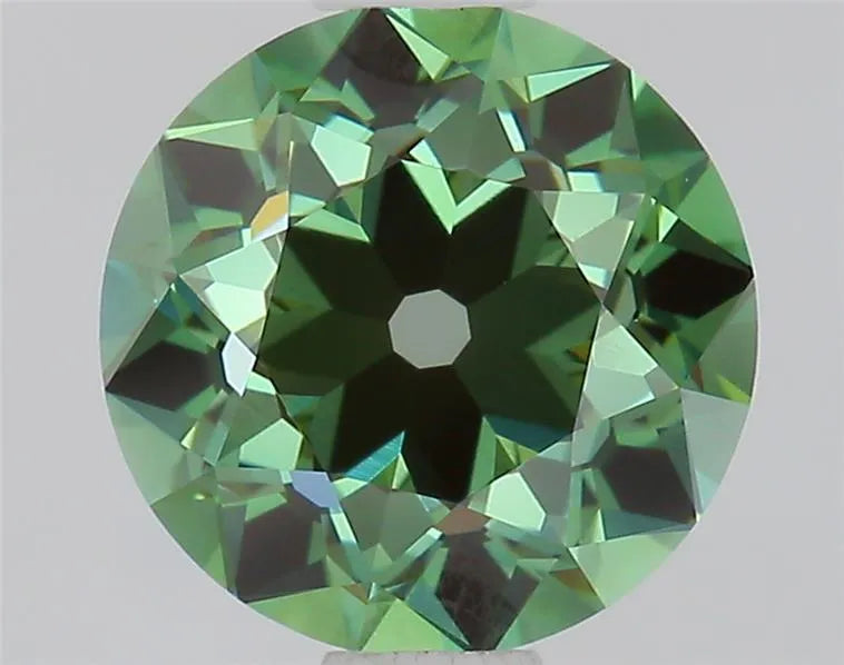 1.10ct European cut Lab Grown Diamond (Colour Fancy Vivid Green, Clarity VVS2, IGI Certified)