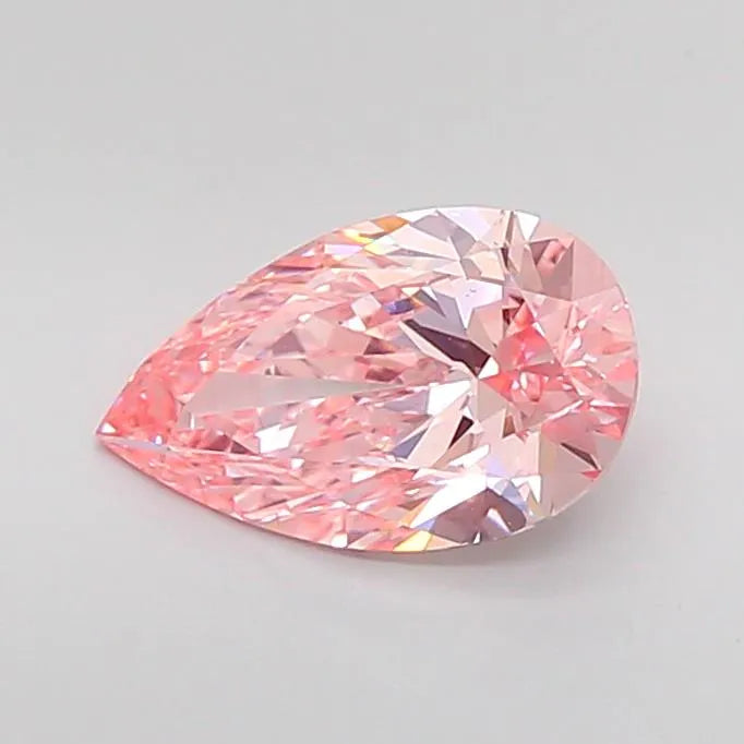 1.50ct Pear Lab Grown Diamond (Colour Fancy Vivid Pink, Clarity VS1, Uncertified)