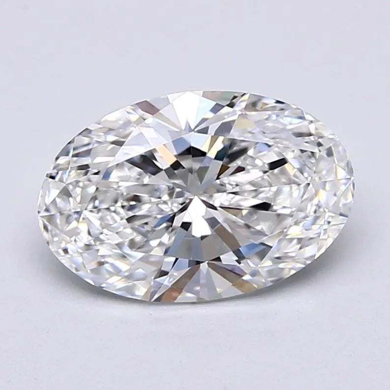 3.00ct Oval Lab Grown Diamond (Colour D, Clarity VVS2, IGI Certified)
