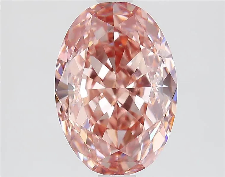 2.84ct Oval Lab Grown Diamond (Colour Fancy Intense Brown Pink, Clarity VVS2, IGI Certified)