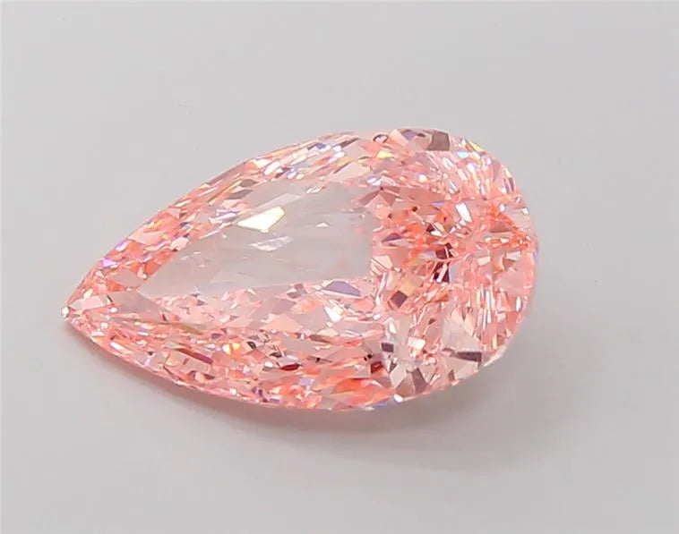 4.30ct Pear Lab Grown Diamond (Colour Fancy Vivid Pink, Clarity VVS2, IGI Certified)