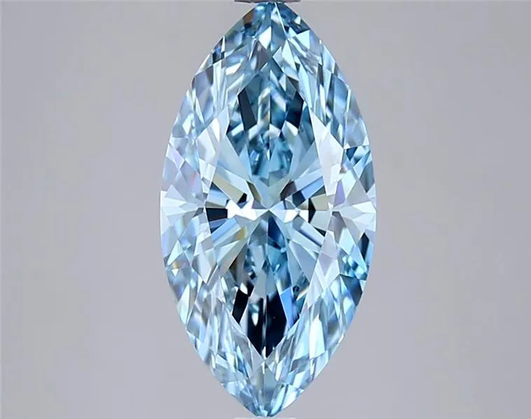 2.05ct Marquise Lab Grown Diamond (Colour Fancy Vivid Blue, Clarity VVS2, IGI Certified)