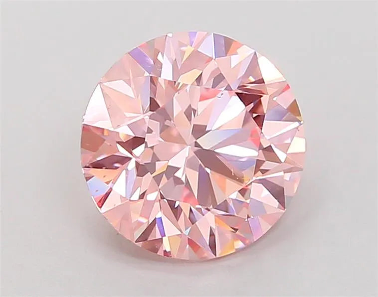 3.00ct Round Lab Grown Diamond (Colour Fancy Intense Pink, Clarity VS1, Cut ID, IGI Certified)